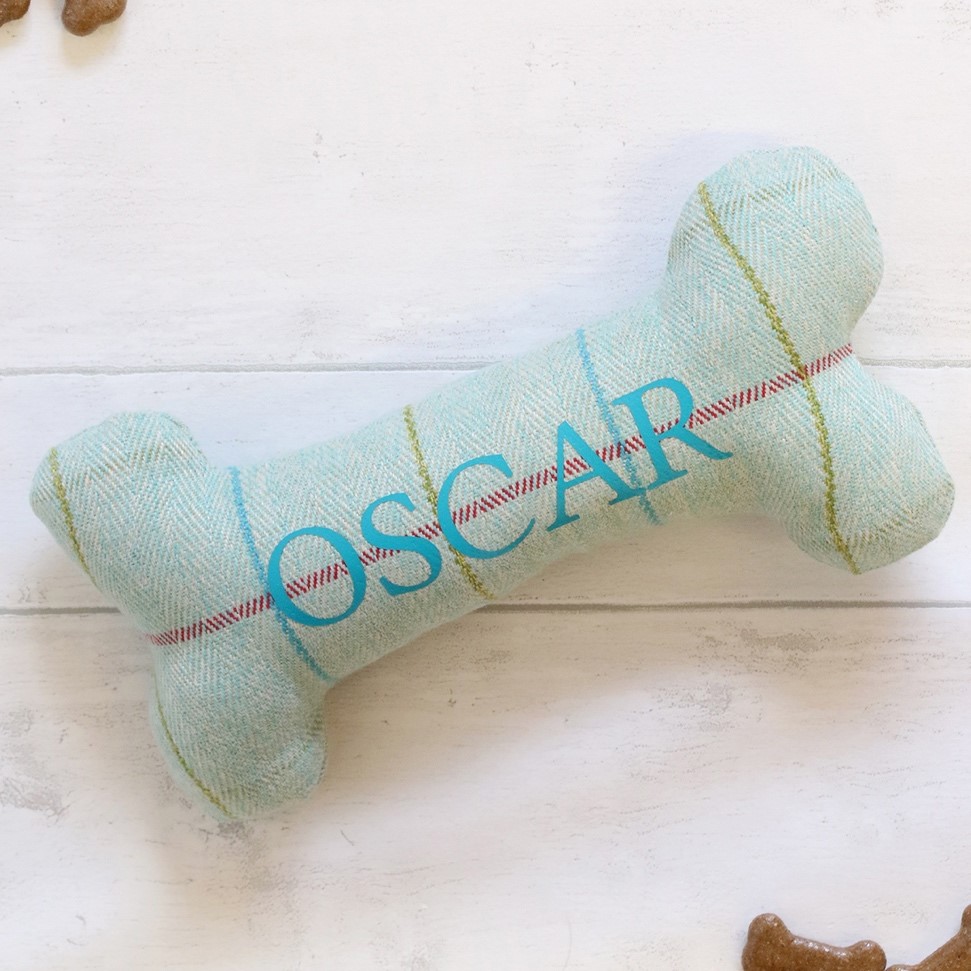 Personalised Tweed Dog Bone - Image 2