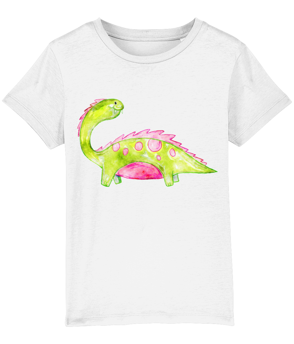 Organic Green Dinosaur Kids Tee