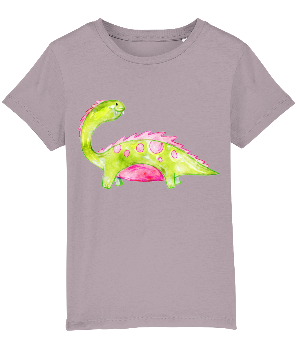 Organic Green Dinosaur Kids Tee - Image 5