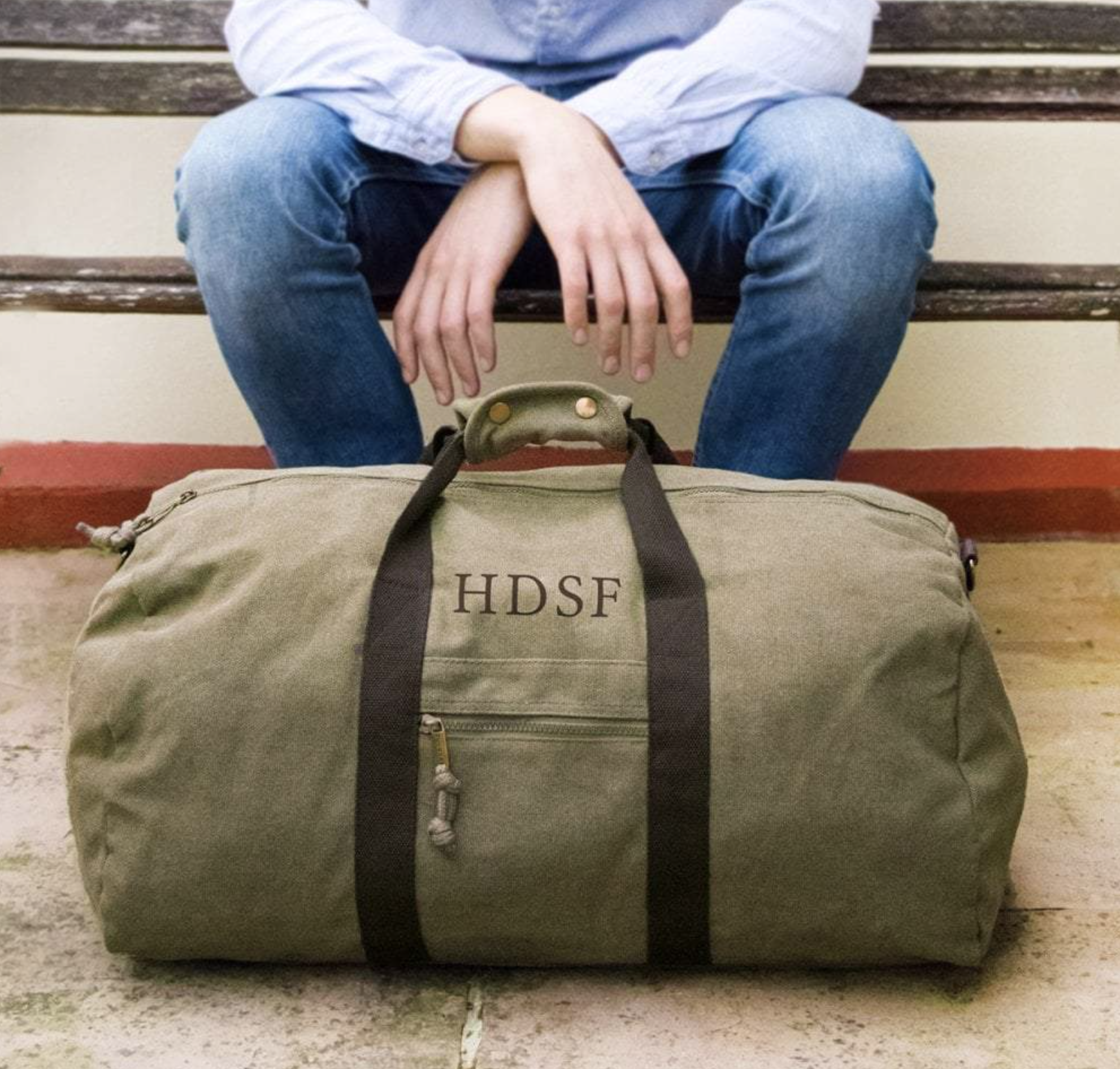 Personalised Large Canvas Travel Bag - Image 2