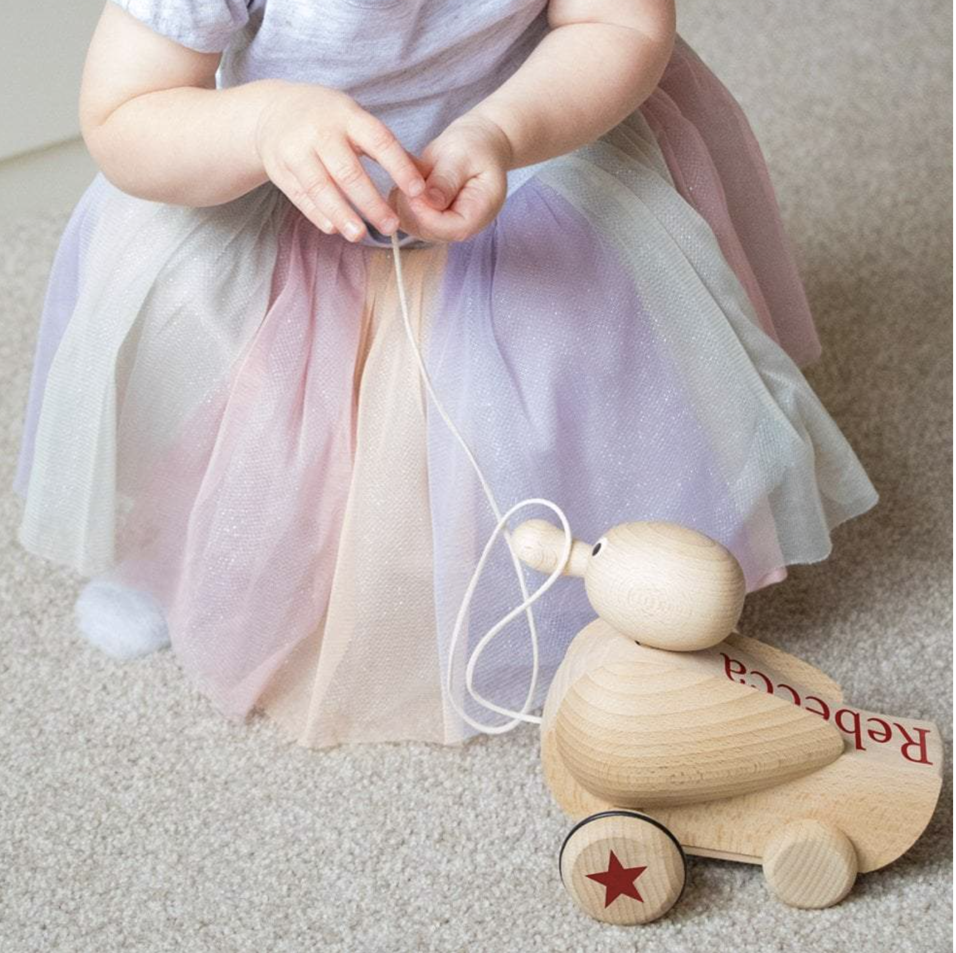 Personalised Wooden Pull-Along Quacking Duck - Image 3